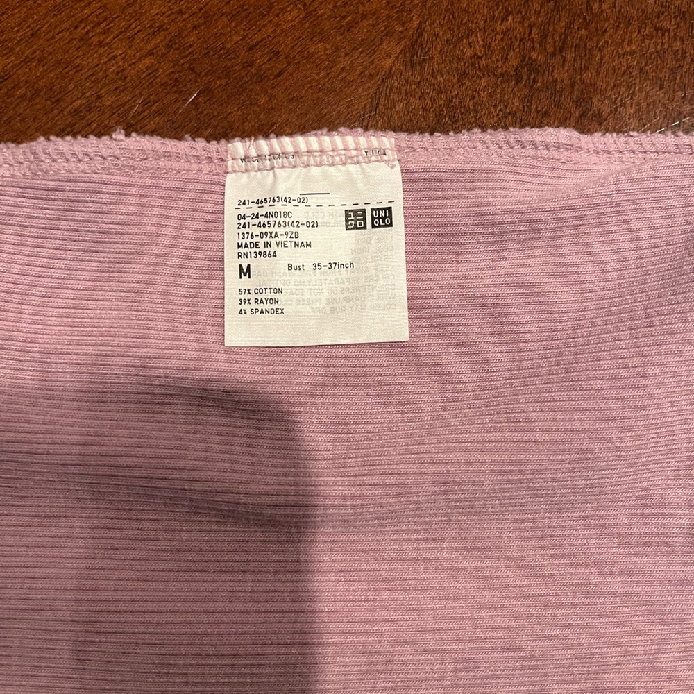 Uniqlo women’s soft ribbed lavender tank top size Medium - Picture 6 of 6
